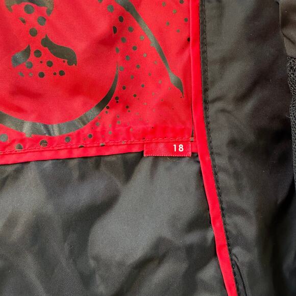 Spyder Boys Sz 18 Ski Snowboard Jacket Red Detachable Hood Waterproof Insulated - Picture 11 of 12